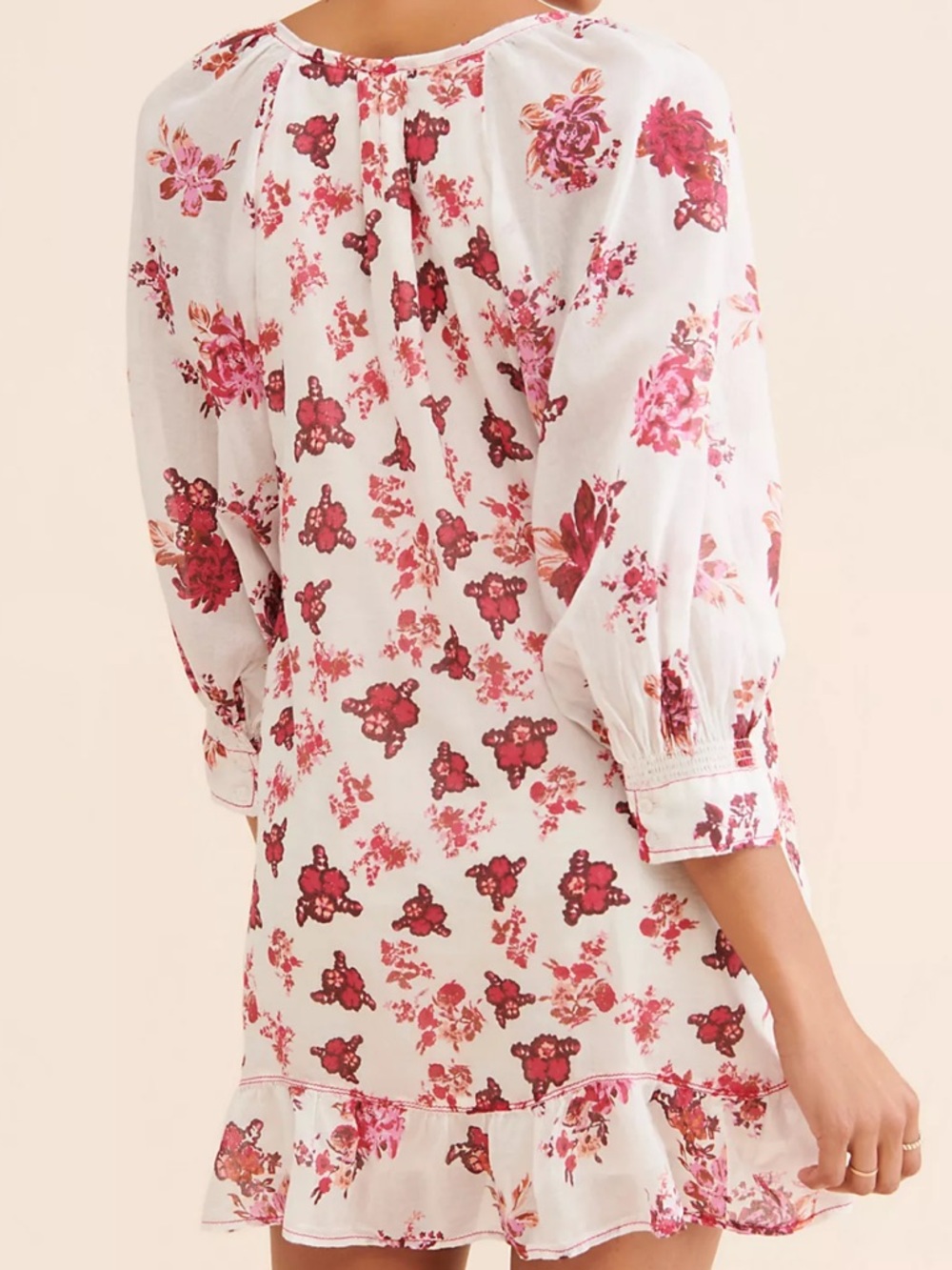 Free People Camella Mini Dress Floral Cottagecore Boho Coastal Cowgirl - Picture 4 of 12